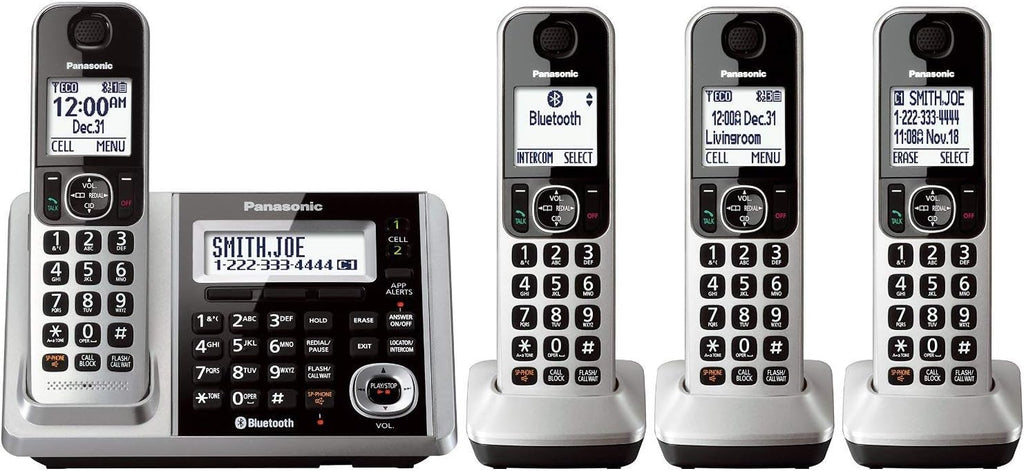 Panasonic KX-TGF374S DECT 4-Handset Landline Telephone (Renewed)