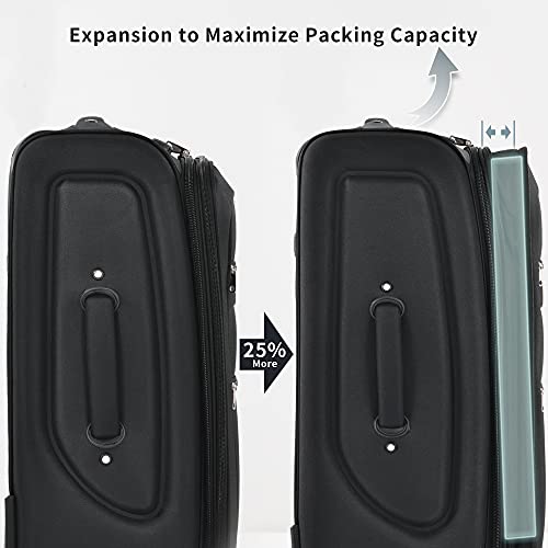 Softside 3-Piece Expandable Luggage Set with TSA Lock Spinner Wheels S375