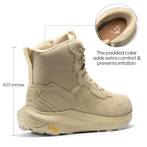 Men's Waterproof Tactical Work Boots Lightweight Leather Non-Slip Hiking P869327