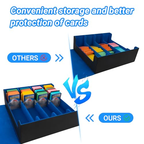 Trading Card Case with Dividers and Supporters, Fits Game and Sport Cards R642