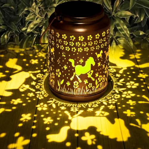 Solar Lanterns Outdoor Turtle Lantern Garden Decor Waterproof Decor Light Hanging Solar Lights Yard Decor,Gifts for Women Gifts for Mom Gifts for Grandma