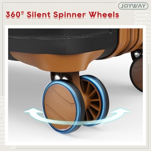 Expandable Carry-On Luggage Set, Lightweight Hard Shell 20 Inch with Spinner Wheels M12570