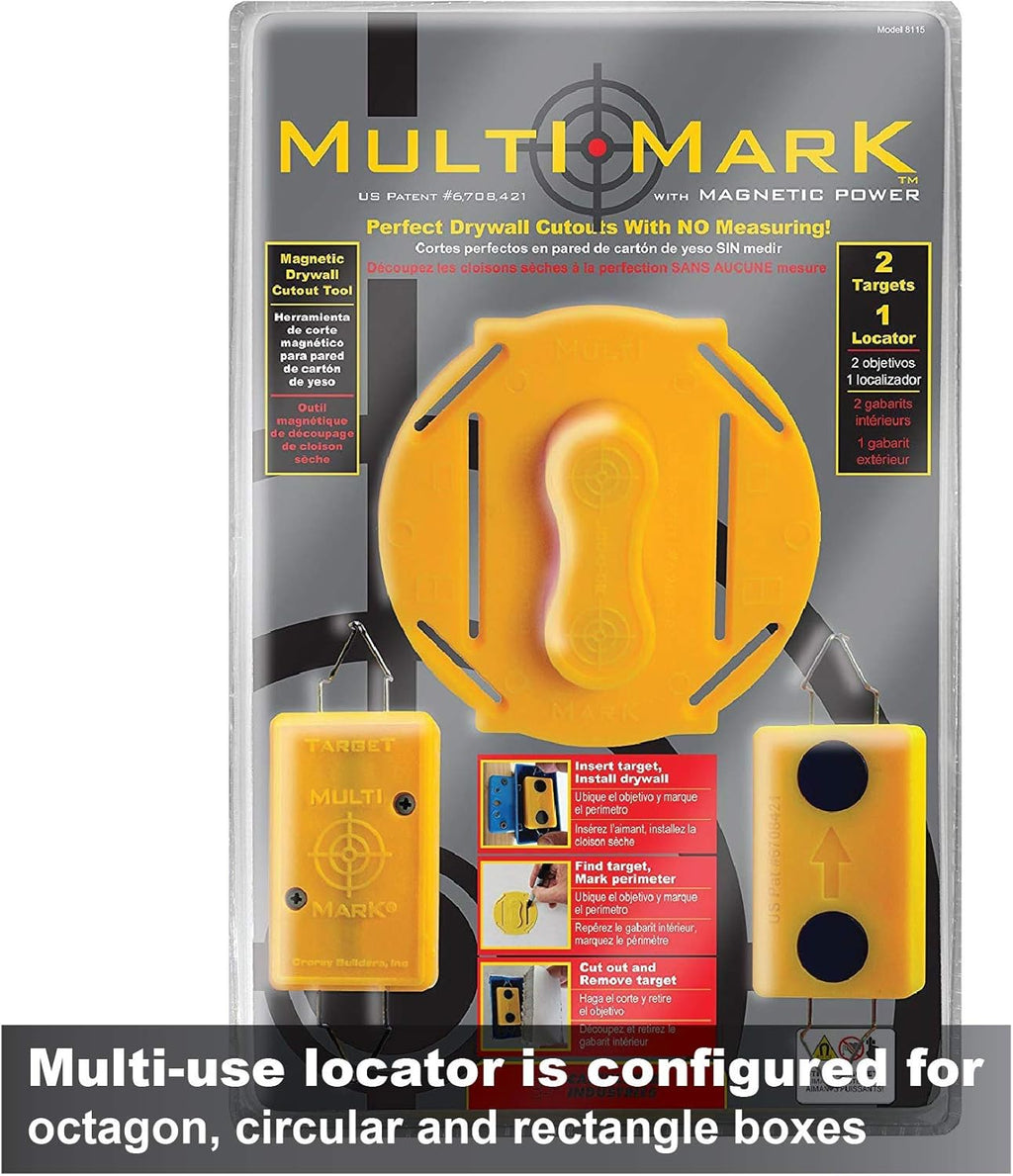 Drywall Cutout Locator Tool with Magnetic Targets and Locator Kit D141