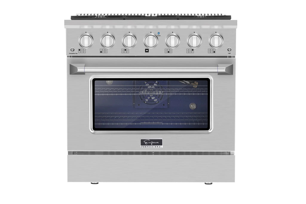36 in. 5.2 cu. ft. Slide-In Single Oven Gas Range with 6 Sealed Burners, Stainless Steel K6199