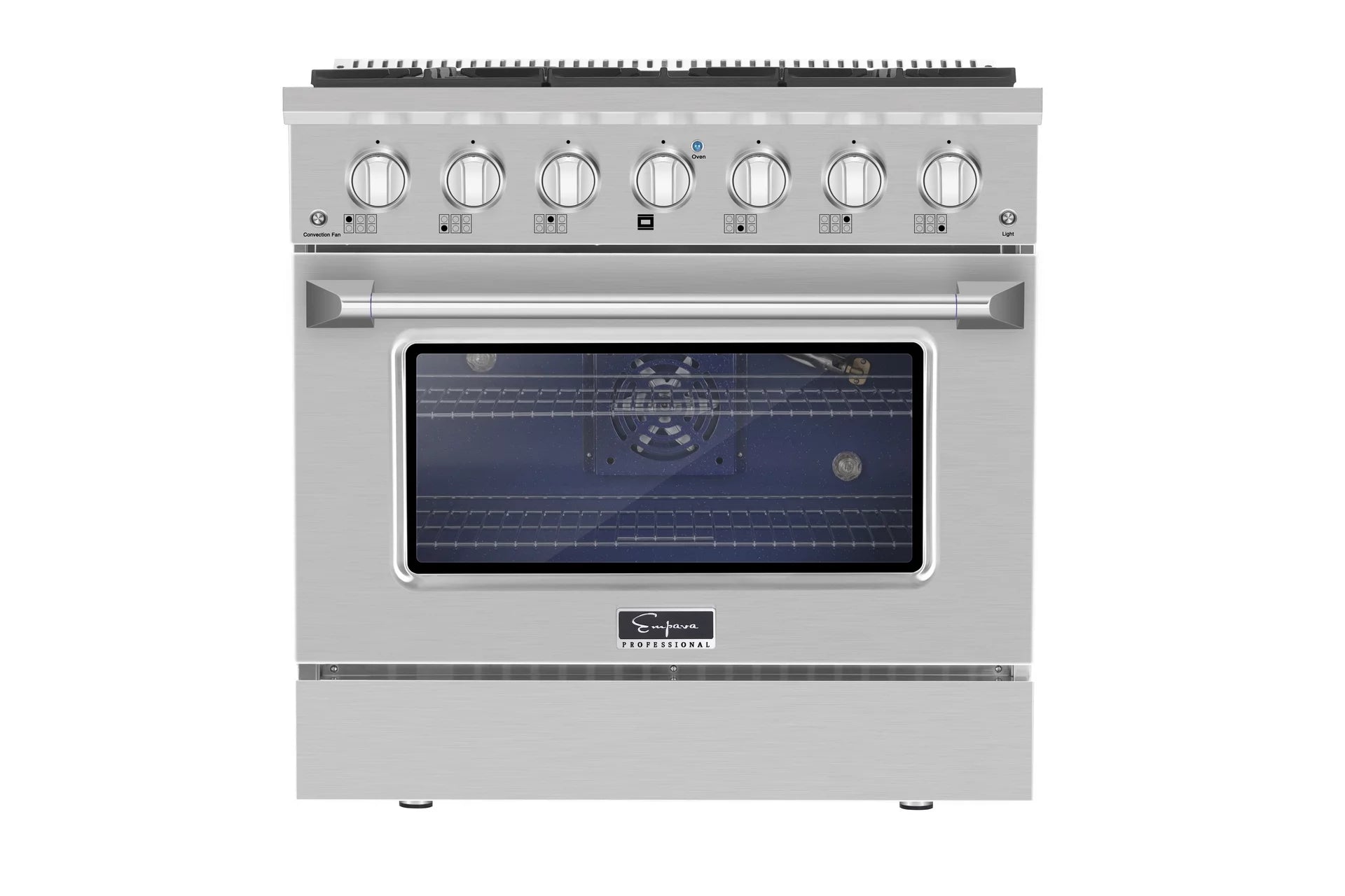 36 in. 5.2 cu. ft. Slide-In Single Oven Gas Range with 6 Sealed Burners, Stainless Steel K6199
