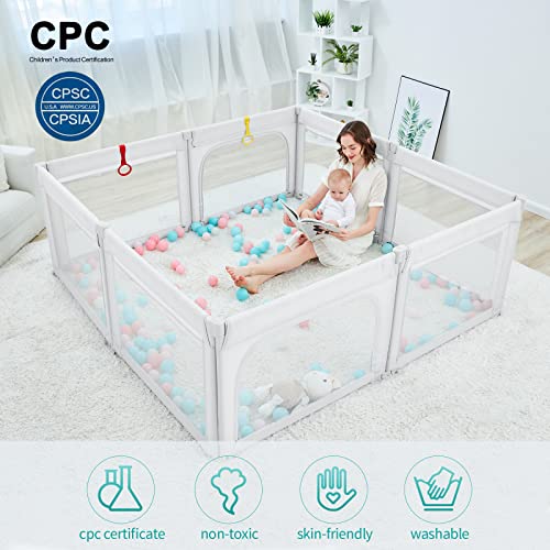 Foldable Baby Playpen for Toddlers, Indoor & Outdoor with Packing Bag H484025