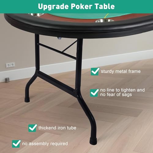 Foldable Blackjack Poker Table with Cup Holders G3690