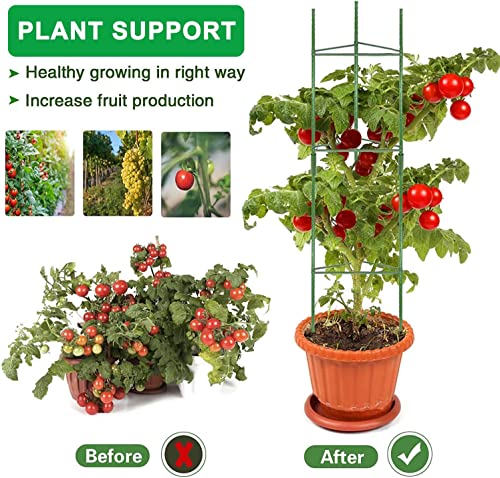 Tomato Cages for Garden, Deformable Plant Stakes up to 48 Inch N148