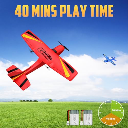 RC Airplane Ready to Fly, 2.4GHz Remote Control Glider for Kids W3947