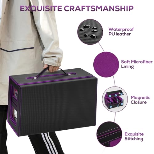 Card Storage Box with Dividers for TCG Sports Cards S2798