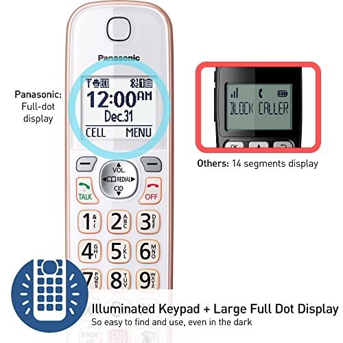 Cordless Phone with Answering Machine and Bluetooth, 4 Handsets Z768