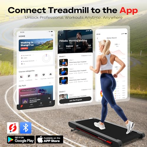 Walking Vibration Pad with APP, 3 in 1 Under Desk Treadmill, Low Noise with Remote Control V76557