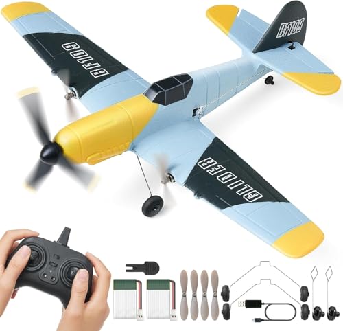 RC Airplane, 2.4GHz 2 Channel Remote Control Aircraft with 6-Axis Gyro, Red J366
