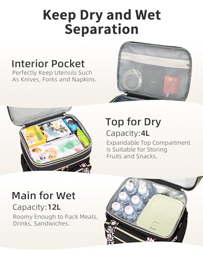 Tactical Expandable Insulated Lunch Bag, Waterproof Cooler for Work and Outdoor, 15L K52184