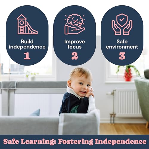 Extra Large Playpen for Babies and Toddlers, Tear-Resistant Indoor & Outdoor Play Yard with Gate, Grey D5532