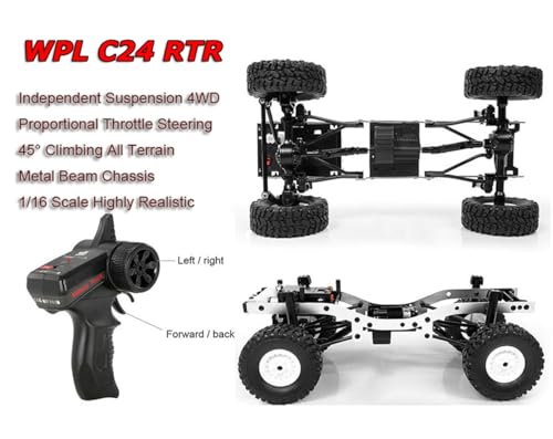 RC Rock Crawler 4x4 1/16 Scale Remote Control Pickup Truck Off Road RTR with LED Light P23606