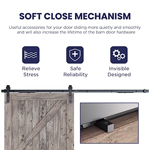 Sliding Barn Door Soft Close Hardware Kit for 36-40 Inch Door Panel Q939896