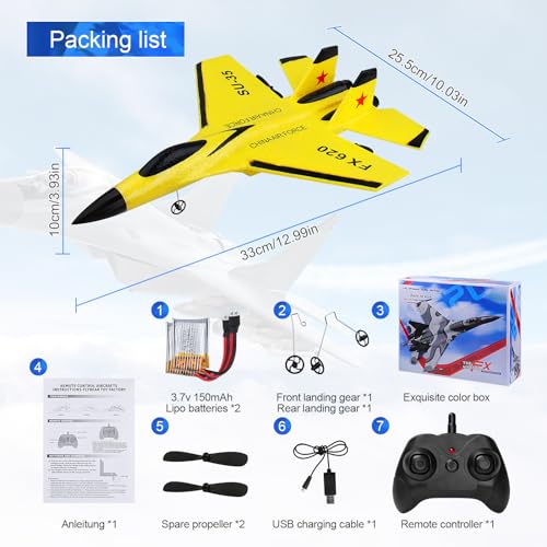 RC Airplane 2.4GHz Ready to Fly with Night Lights USB Charging R21201