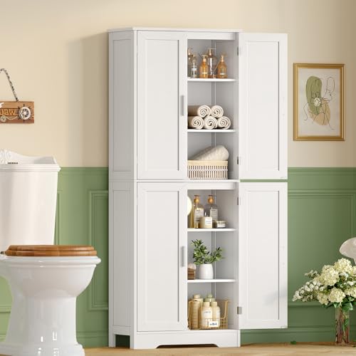 67" Storage Cabinet with 4 Doors and 2 Adjustable Shelves E834926