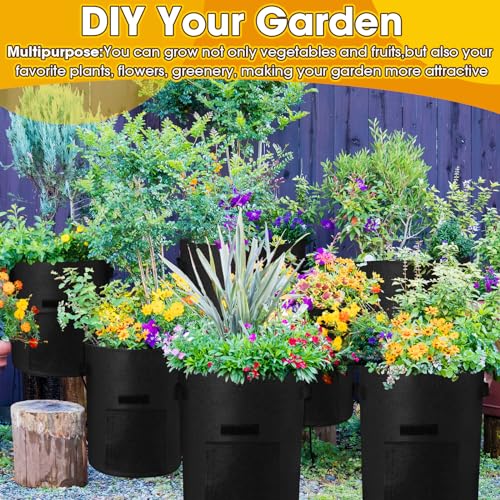 Potato Grow Bags 10 Gallon with Handles and Harvest Window T83370