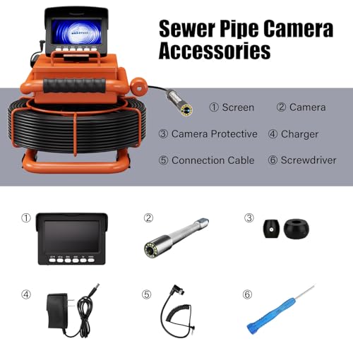 Pipe Inspection Camera 100FT with DVR and 32GB Card O512748