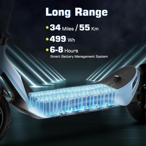 Electric Scooter for Adults, 850W Motor, 30 Miles Range, Folding with Wide Pneumatic Wheel L7670