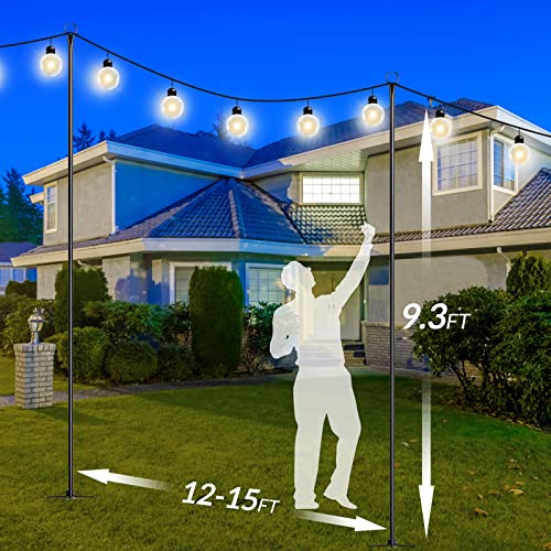 String Light Poles with Hook for Outdoor Garden Party E583