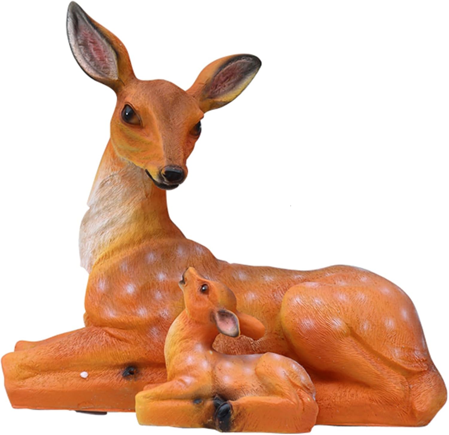 POCHY Garden Ornaments, Sika Deer Animal Sculpture, Outdoor Crafts Mother and Baby Sika Deer Decoration Lawn Statue Landscape