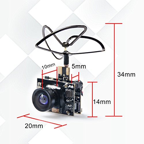 Micro FPV AIO Camera 5.8G Transmitter with Cloverleaf Antenna T794025
