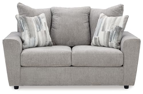 Casual Loveseat with Flared Arms, Gray E735987