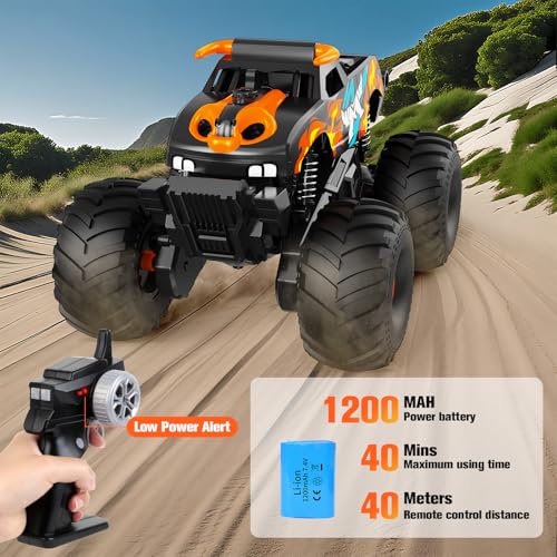 Remote Control Monster Truck 4WD Waterproof Off-Road RC Car D256