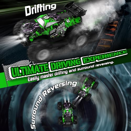 Remote Control Car, All-Terrain Truck for Boys, Rechargeable with LED, 2.4GHz H693
