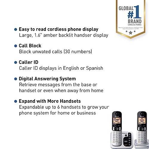 Expandable Cordless Phone System with Answering Machine and Call Block P889