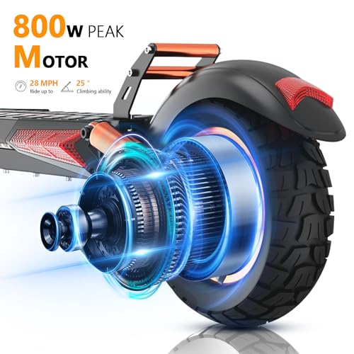 Electric Scooter for Adults with Seat, 10" Off Road Tires, 28-35MPH, Foldable S598796