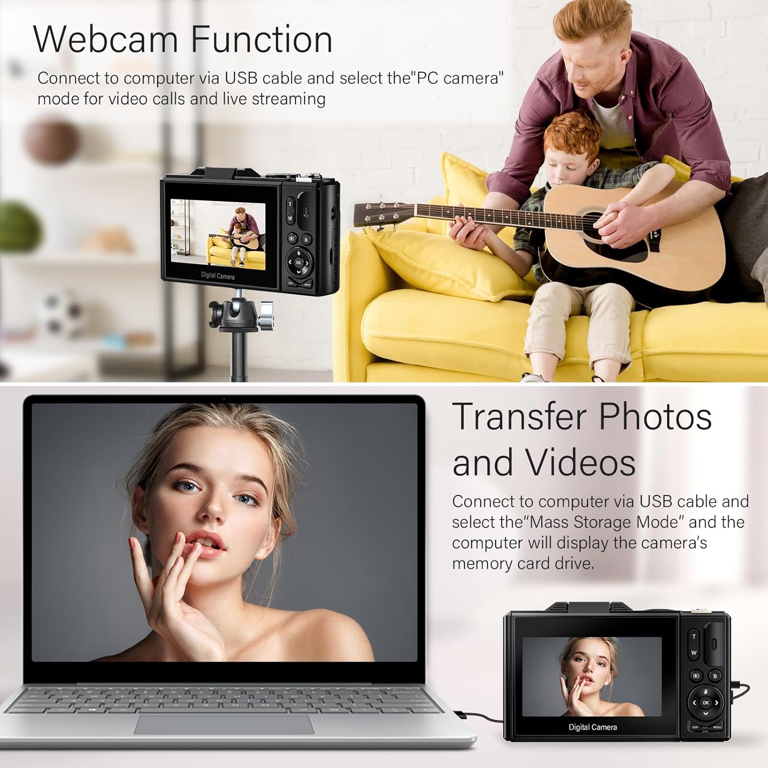 4K Digital Camera for Photography, 64MP Vlogging with 18X Zoom and Flip Screen K331304