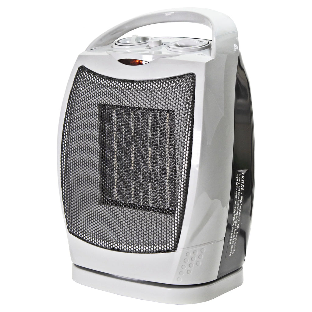 Oscillating Ceramic Heater, 1500W, Adjustable Thermostat E7454