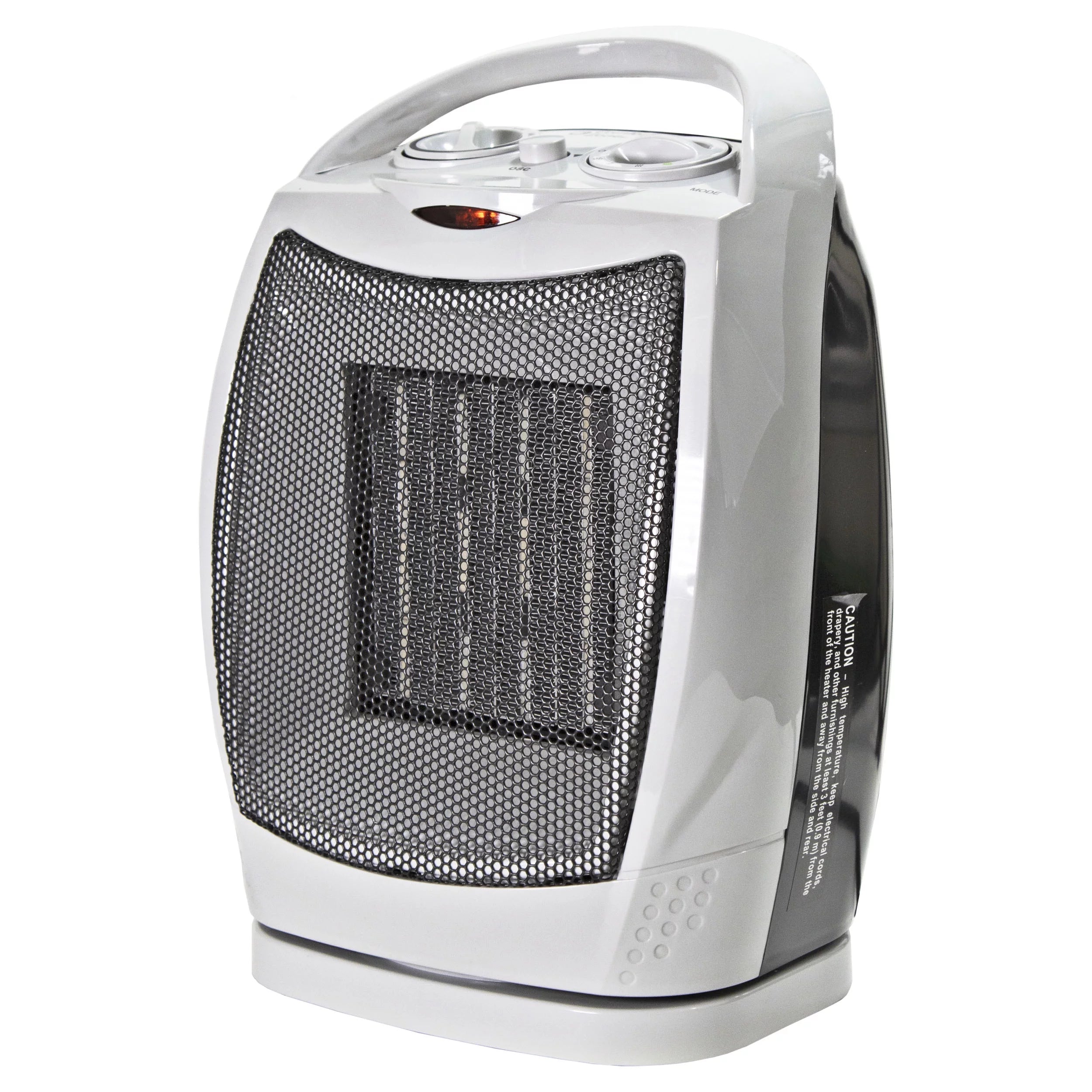 Oscillating Ceramic Heater, 1500W, Adjustable Thermostat E7454