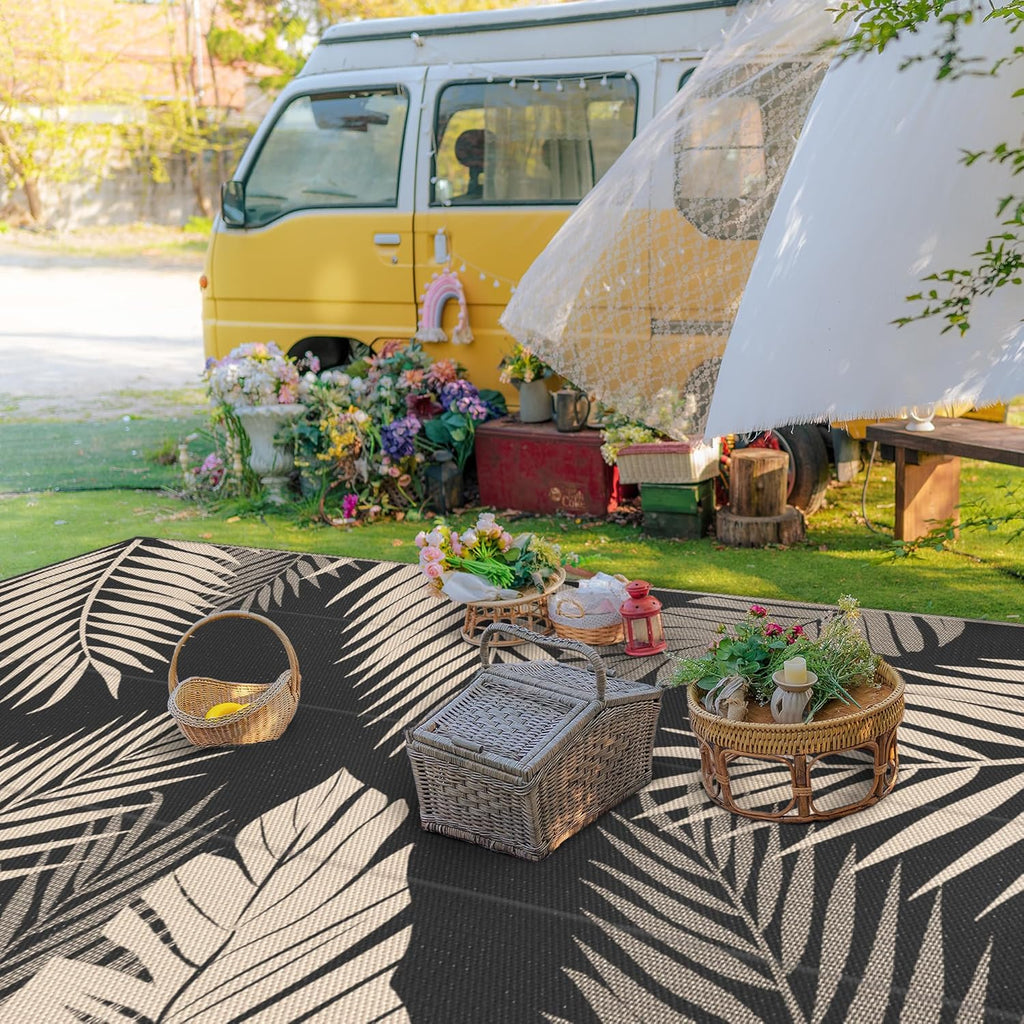 Outdoor Rug 9 x 18 Waterproof Reversible Patio Camping Carpet A433197
