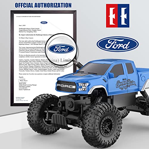 RC Truck 4WD Off Road Crawler Toy for Boys Girls 6-12, Blue C250000