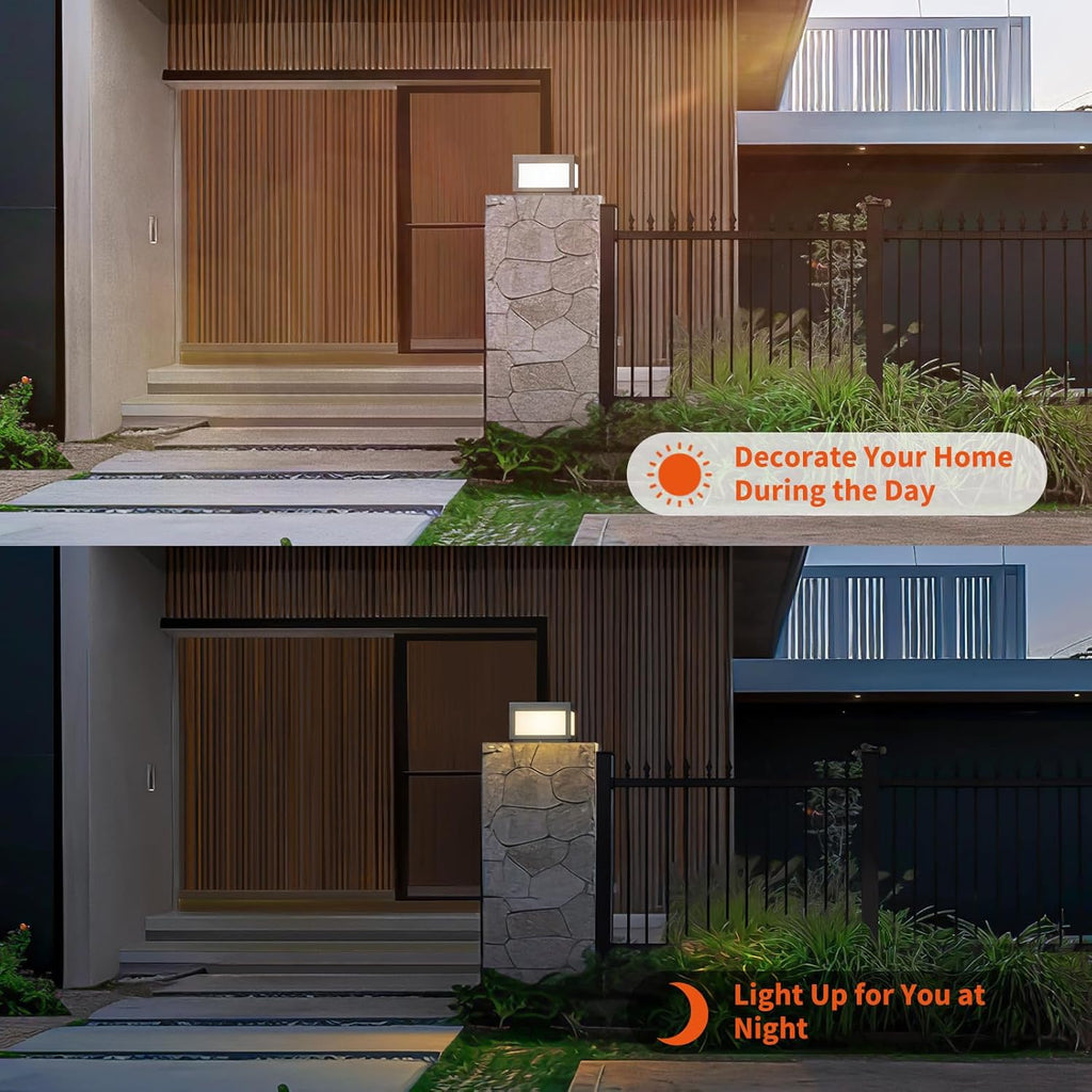 Outdoor LED Post Light, IP65 Waterproof Aluminum Pillar Lamp for Deck and Garden U536329