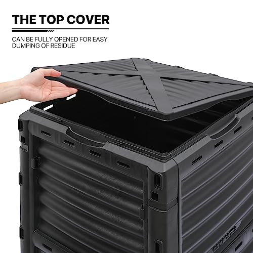 43 Gallon Dual Chamber Compost Tumbler, Outdoor BPA Free X909102