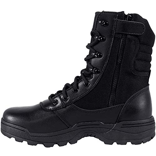 Men's Tactical Combat Boots with Side Zipper B75985