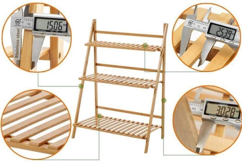 Wooden 3-Tier Folding Plant Stand, 100cm M54292