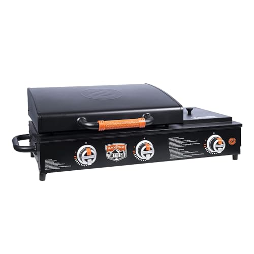 22 inch Flat Top BBQ Griddle Grill Station with Hood and Handles for Outdoor Cooking I878255