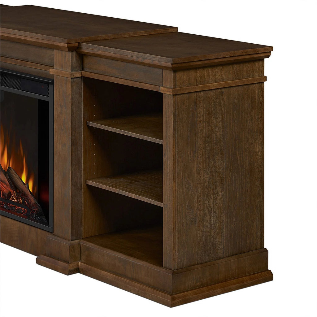 Electric Fireplace TV Stand in Heritage Oak S43954