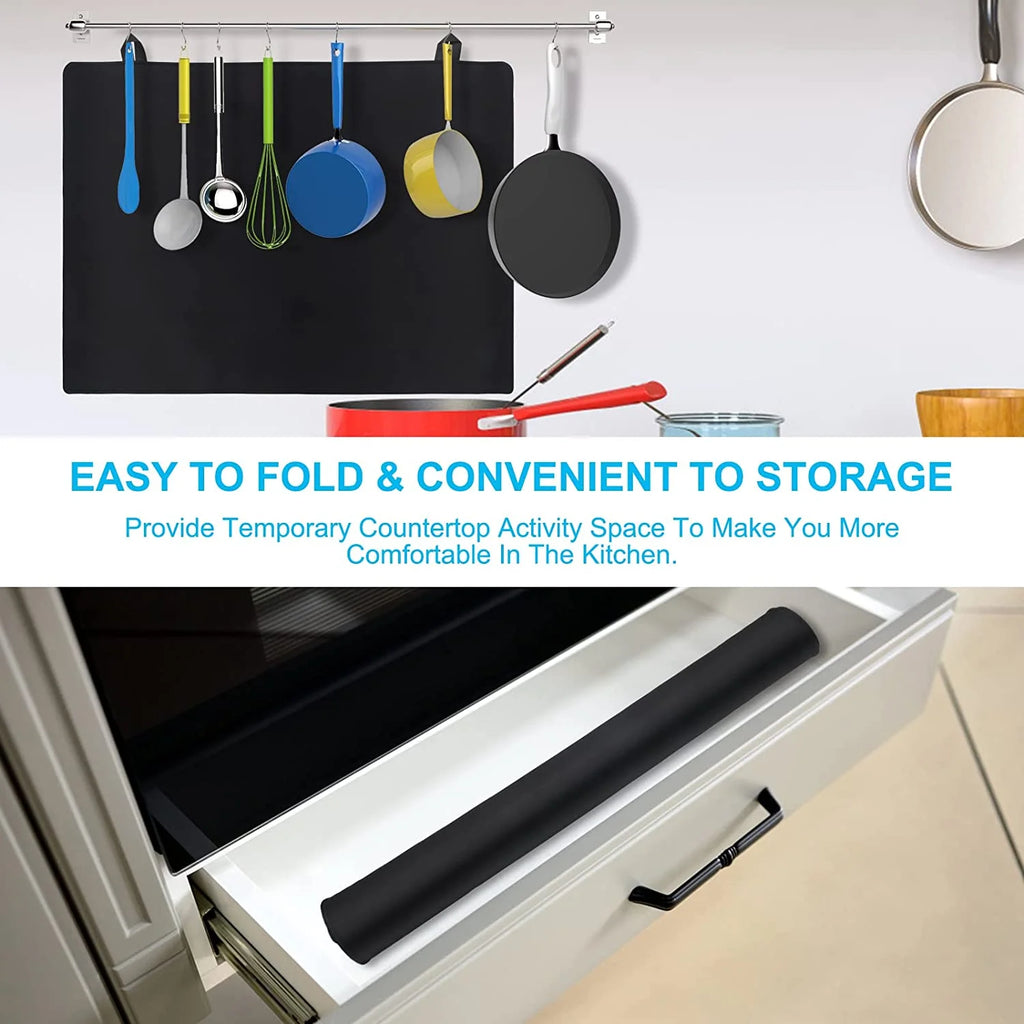 Stove Top Cover, 28.5 x 20.5 Inch Electric Stove Cover Mat, Ceramic Glass Cooktop Protector with 2 Hooks U199241