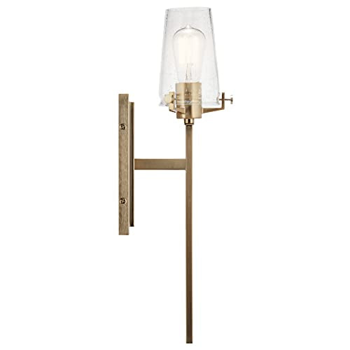 Wall Sconce with Clear Seeded Glass, Champagne Bronze F2138