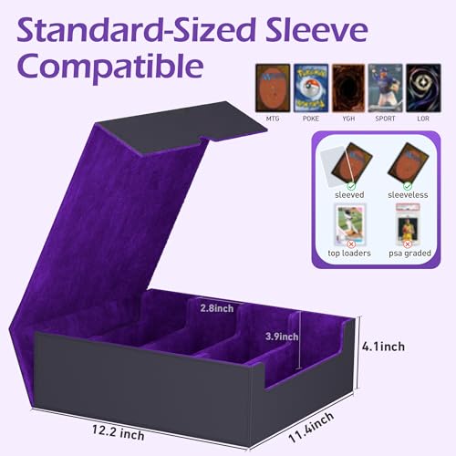 Trading Card Storage Box with 50 Sleeves and 24 Dividers G3044