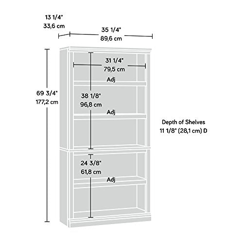 5 Tier Book Shelf Wooden Bookcase for Home Office Living Room C105