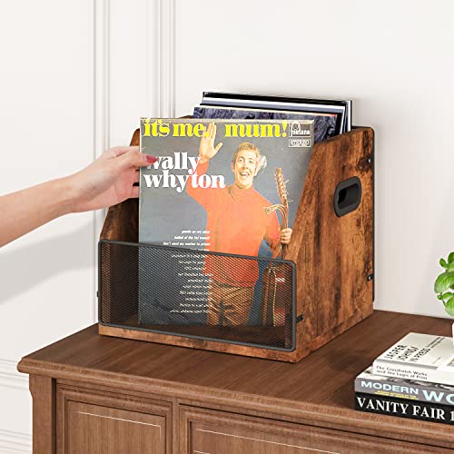 Vinyl Record Storage Box, Holds up to 60 Records V34365